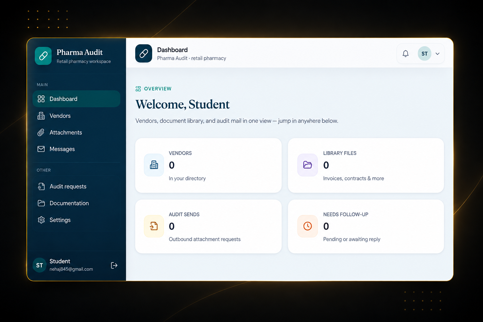 Pharma Audit — Vendor Portal Showcase